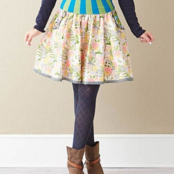 Matilda Jane Skirts Matilda Jane Homeward Bound House Floral Pink